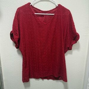 Lace Crimson Blouse for Women